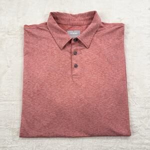 Oobe Men’s Heathered Red Hydrovent Polo Soft Lightweight Polyester Size 2XL